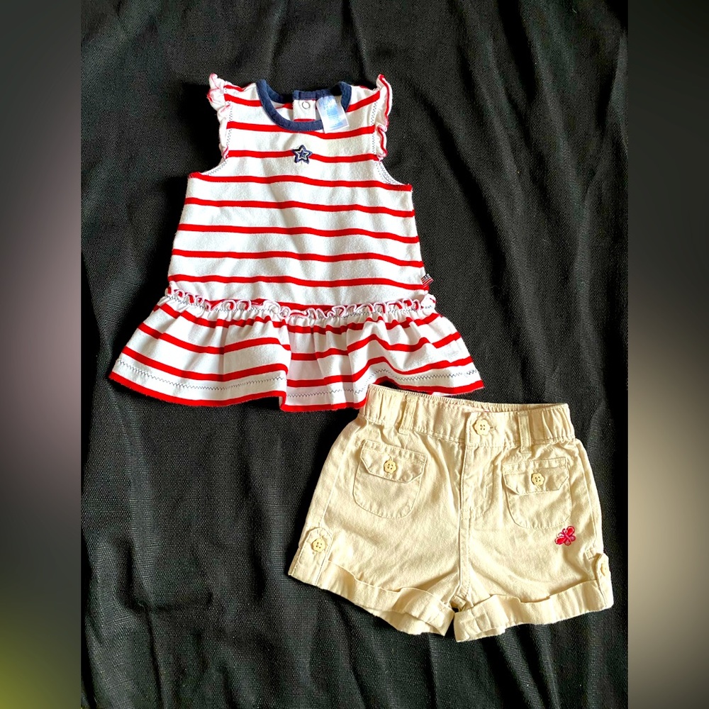 Baby Girl 2 Piece Short Set. -   3-6 mos